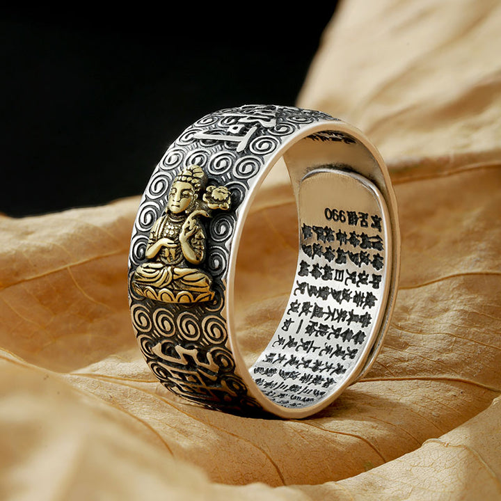 Anillo ajustable de la suerte de la riqueza de Buda Natal del zodiaco chino de Buddha Stones de Buda