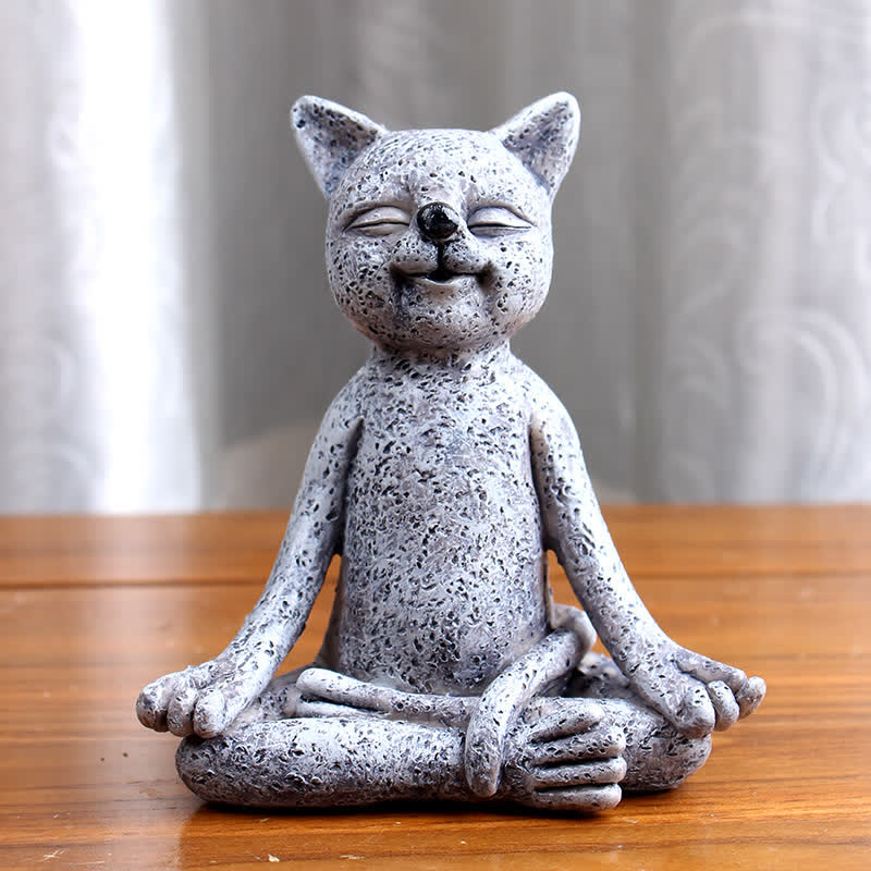 Decoración Zen Meditando Perro Gato Rana