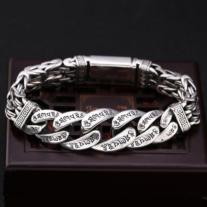 Pulsera de pureza de paz grabada con Buddha Stones Om Mani Padme Hum