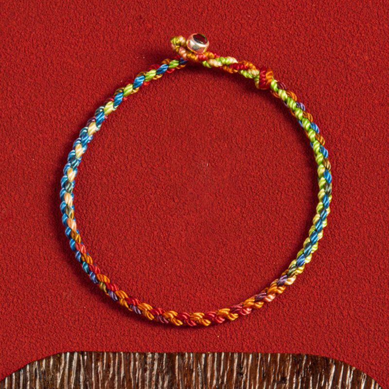 Buddha Stones &quot;Que seas bendecido con paz y seguridad en las cuatro estaciones&quot; Pulsera Lucky Multicolor