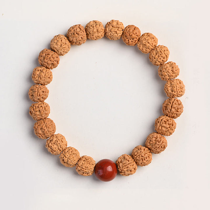 Buddha Stones Tíbet Rudraksha Bodhi Semilla Riqueza Pulsera auspiciosa