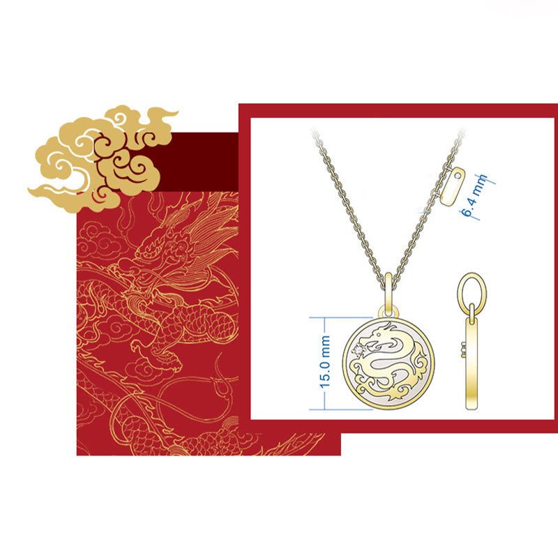 ❗❗❗Una venta flash: Buddha Stones de plata de ley 925 con piedra Tridacna del año del dragón Fu, colgante de collar con fuerza de la suerte