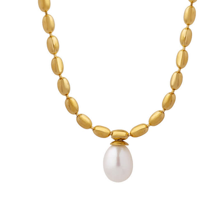 Colgante de collar de paz con cuentas de perlas