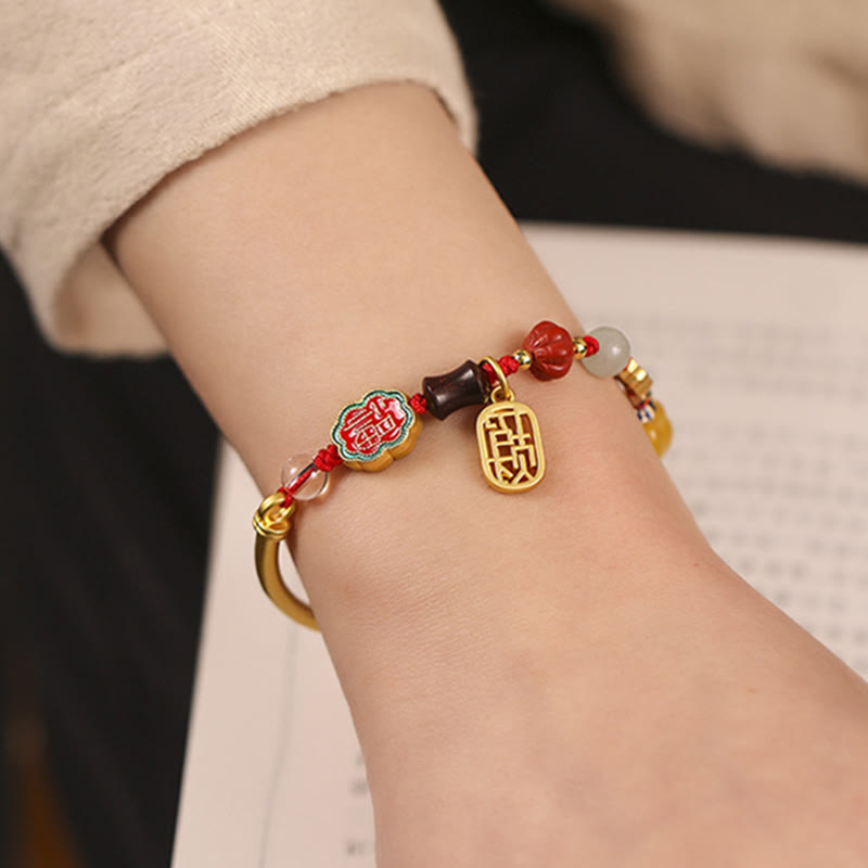 Pulsera tibetana de la suerte de la felicidad de la fortuna de las nubes auspiciosas