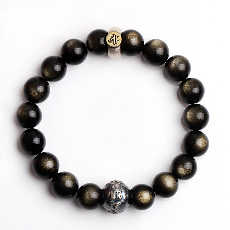 Pulsera de purificación de obsidiana de Buda natal del zodiaco chino de Buddha Stones