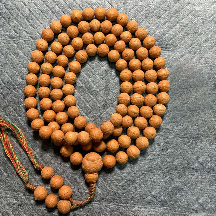 Buddha Stones 108 cuentas Mala Nepal semilla Bodhi suerte riqueza borla pulsera