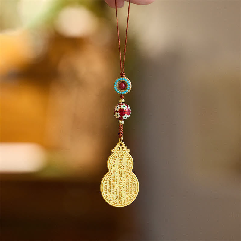 Buddha Stones Wu Lou calabaza Fu personaje Tai Sui amuleto fortuna teléfono colgante decoración llavero
