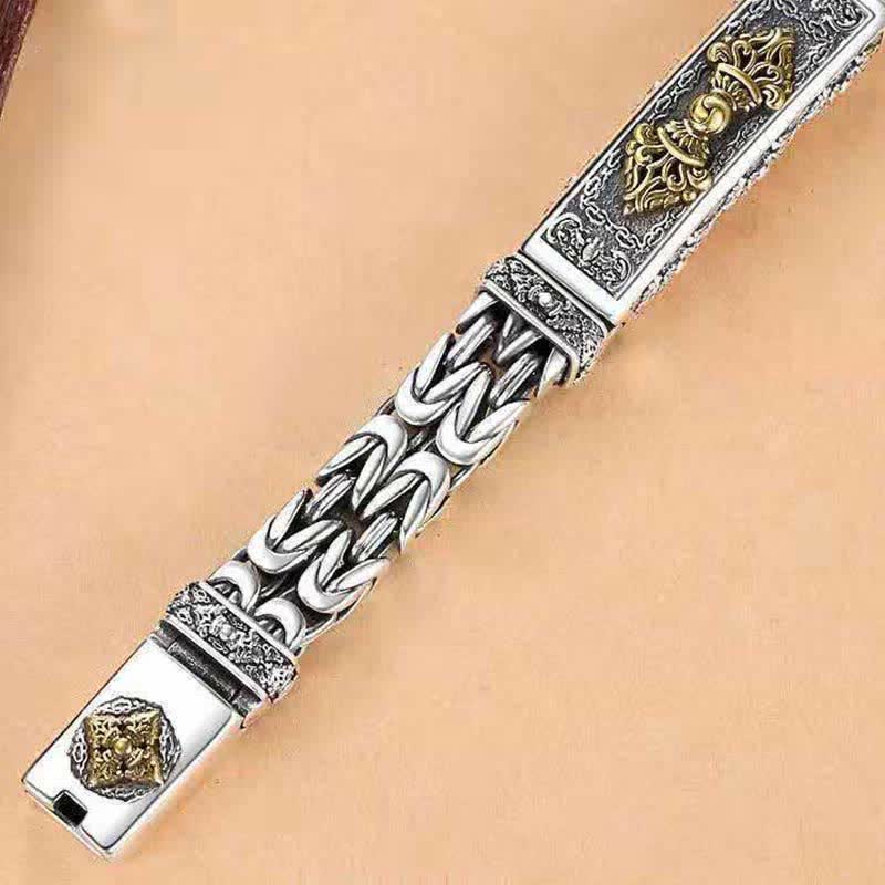 Pulsera de equilibrio de cobre con patrón trenzado trenzado Vajra Dorje de Buddha Stones