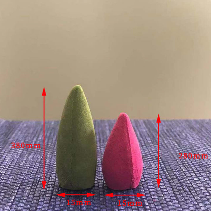 Paquete de 50 conos de incienso de reflujo de sándalo con aroma floral mixto