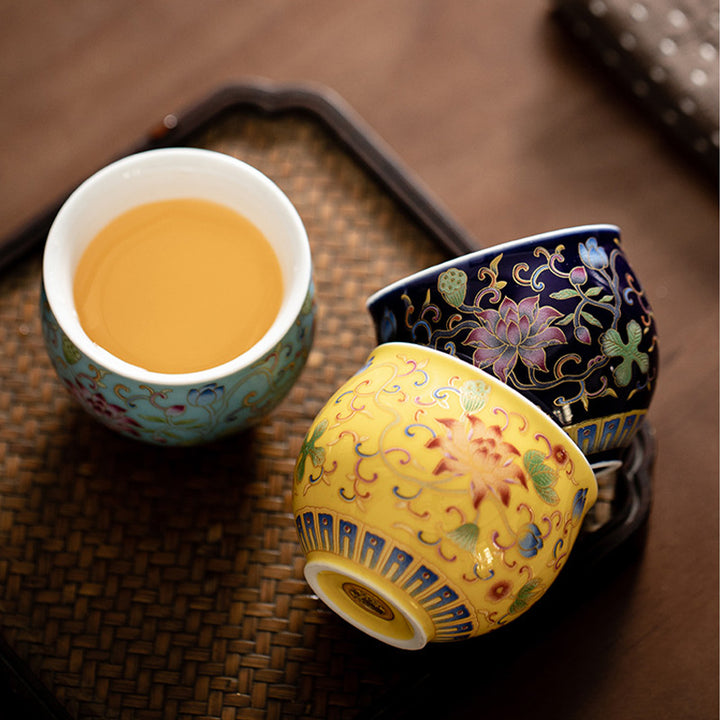 Taza de té de cerámica con diseño de vaina de flor de loto, Buddha Stones, taza de té de Kung Fu, 80ml