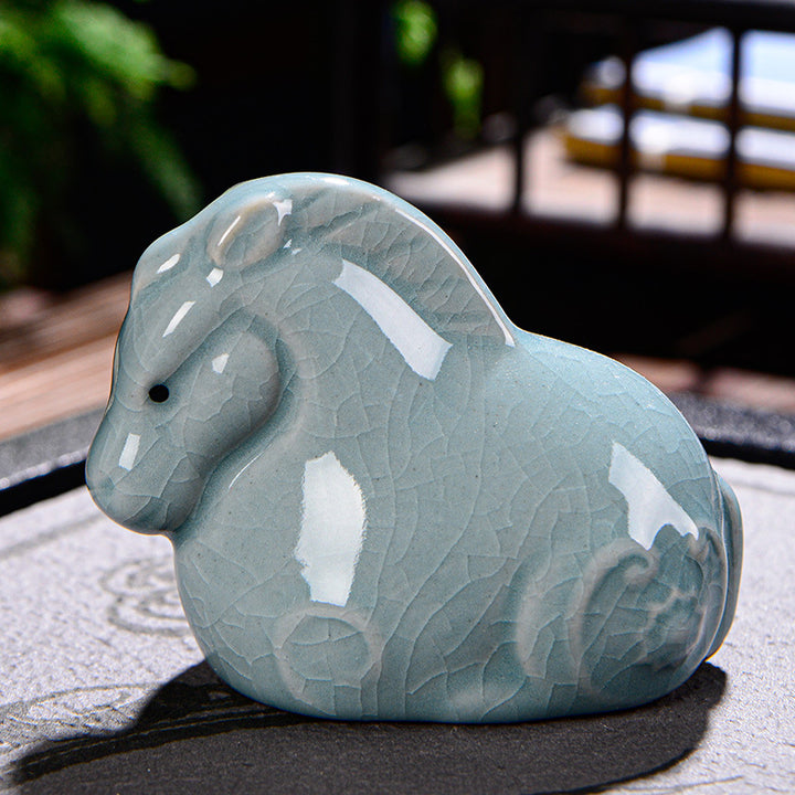 Buddha Stones zodiaco chino riqueza cerámica té mascota hogar estatuilla decoración