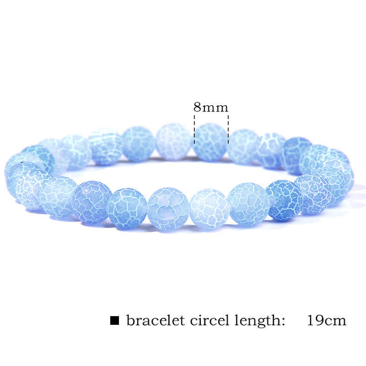 Pulsera con cuentas de equilibrio de cristal de piedra de ágata natural