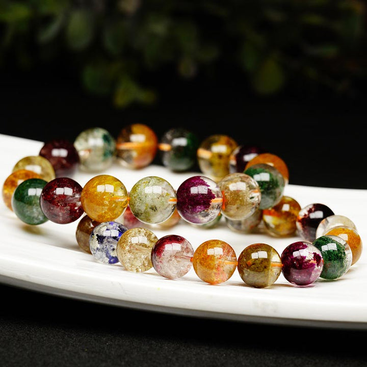 Pulsera de amor de cristal con varias piedras preciosas naturales de Buddha Stones