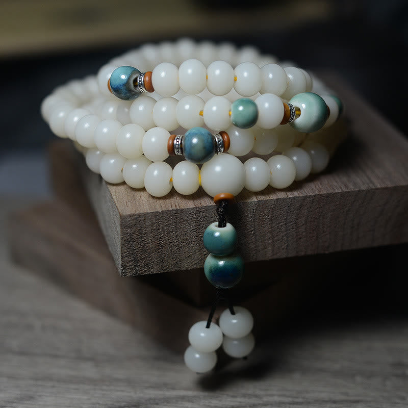 Buddha Stones 108 cuentas Mala semilla Bodhi mantener alejados los espíritus malignos pulsera tranquila
