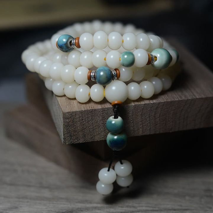 Buddha Stones 108 cuentas Mala semilla Bodhi mantener alejados los espíritus malignos pulsera tranquila