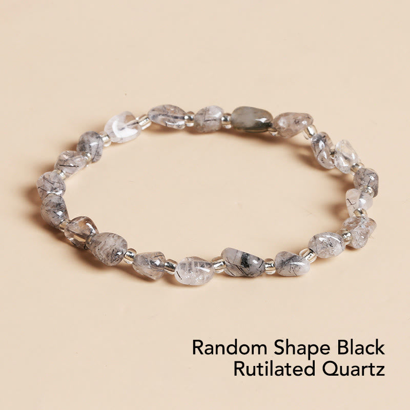 Pulsera de equilibrio de meditación de cristal de piedra de forma irregular natural de Buddha Stones