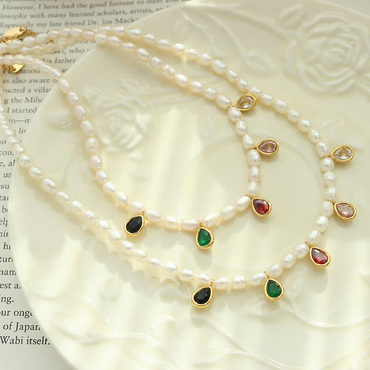 Colgante de collar de pureza de piedra de cristal de perla