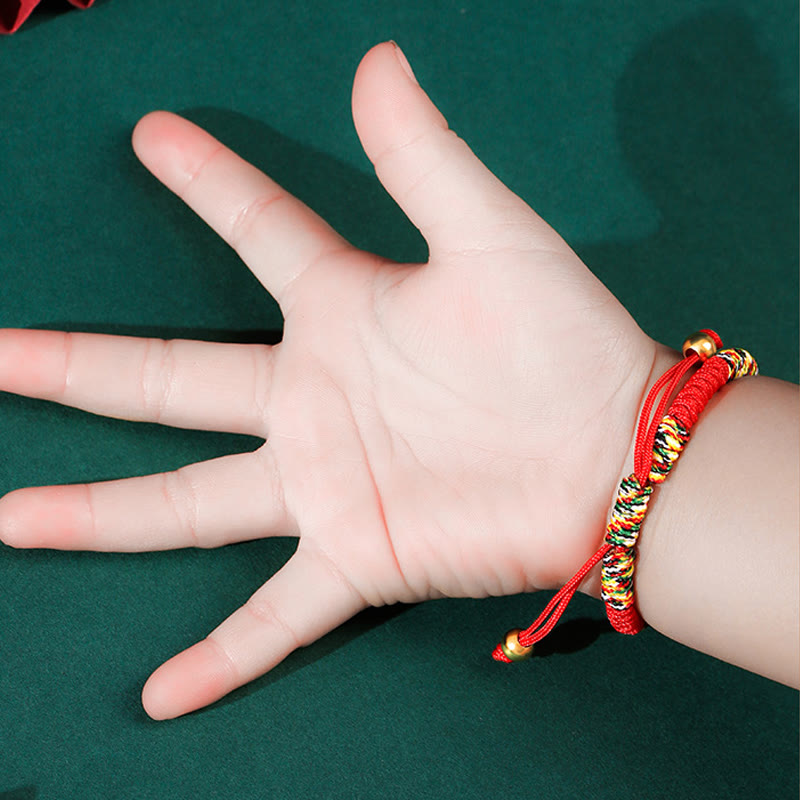 Pulsera de plata de ley 999 con Buddha Stones PiXiu Wealth King Kong con nudo trenzado para niños