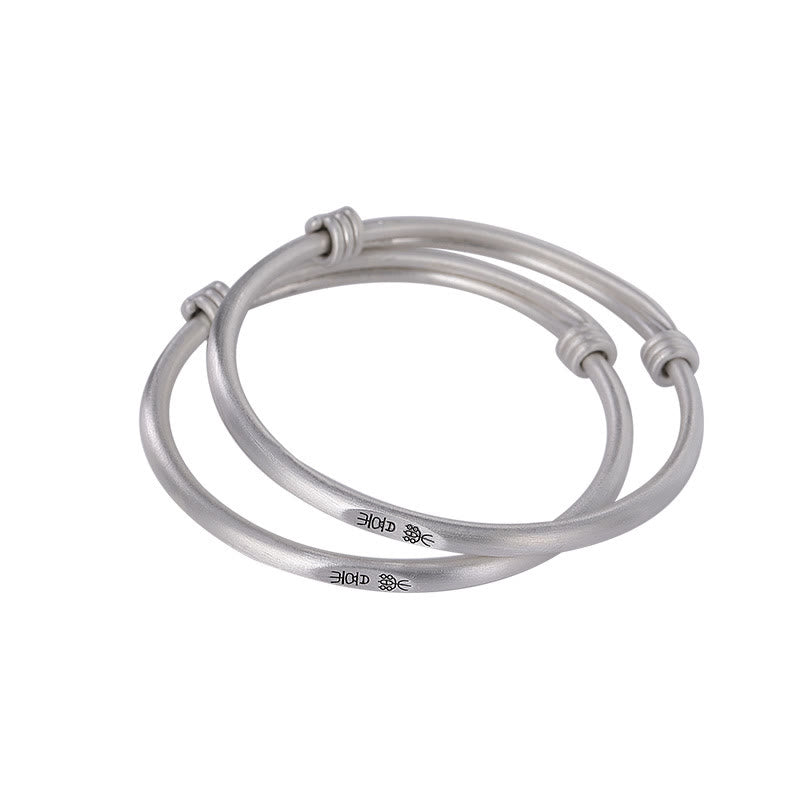 Pulsera para niños con Buddha Stones de plata de ley 999, protección de la paz y la alegría