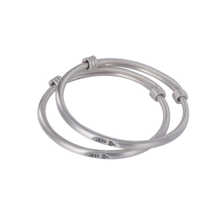 Pulsera para niños con Buddha Stones de plata de ley 999, protección de la paz y la alegría