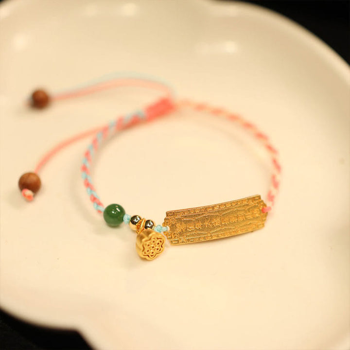 Pulsera trenzada con amuleto de la suerte, hecha a mano, en plata de ley 925 con Buddha Stones - image 7