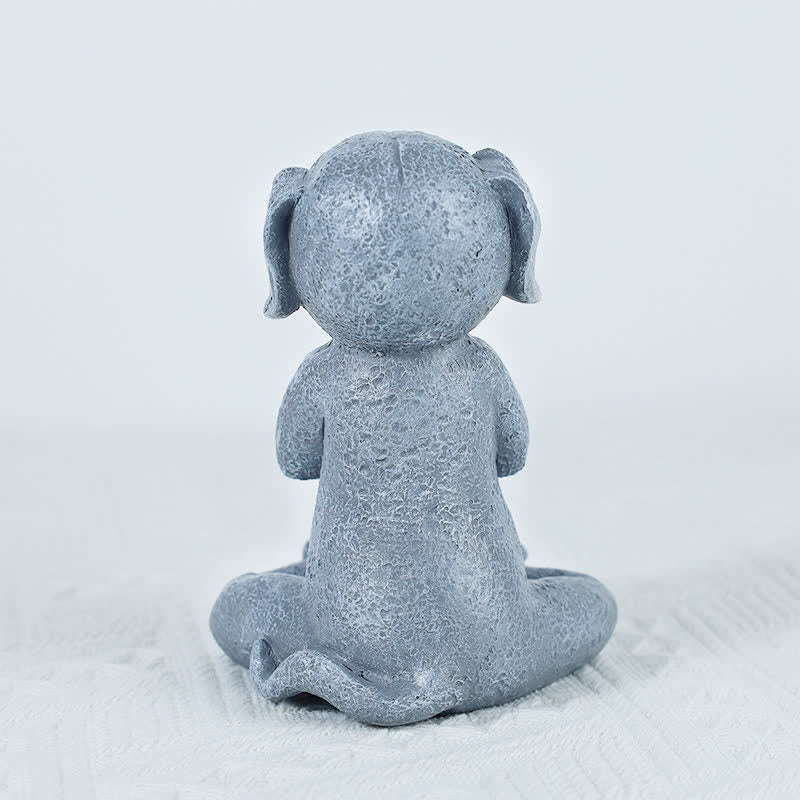 Decoración Zen Meditando Perro Gato Rana