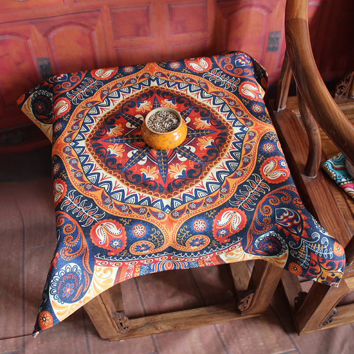 Mantel Boho Mandala, decoración de la cubierta de la mesa del hogar