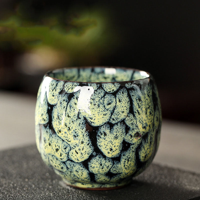 Buddha Stones Simple multicolor cambio de horno chino Jianzhan taza de té de cerámica Kung Fu taza de té 110ml