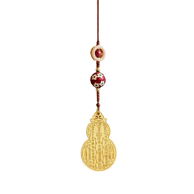 Buddha Stones Wu Lou calabaza Fu personaje Tai Sui amuleto fortuna teléfono colgante decoración llavero