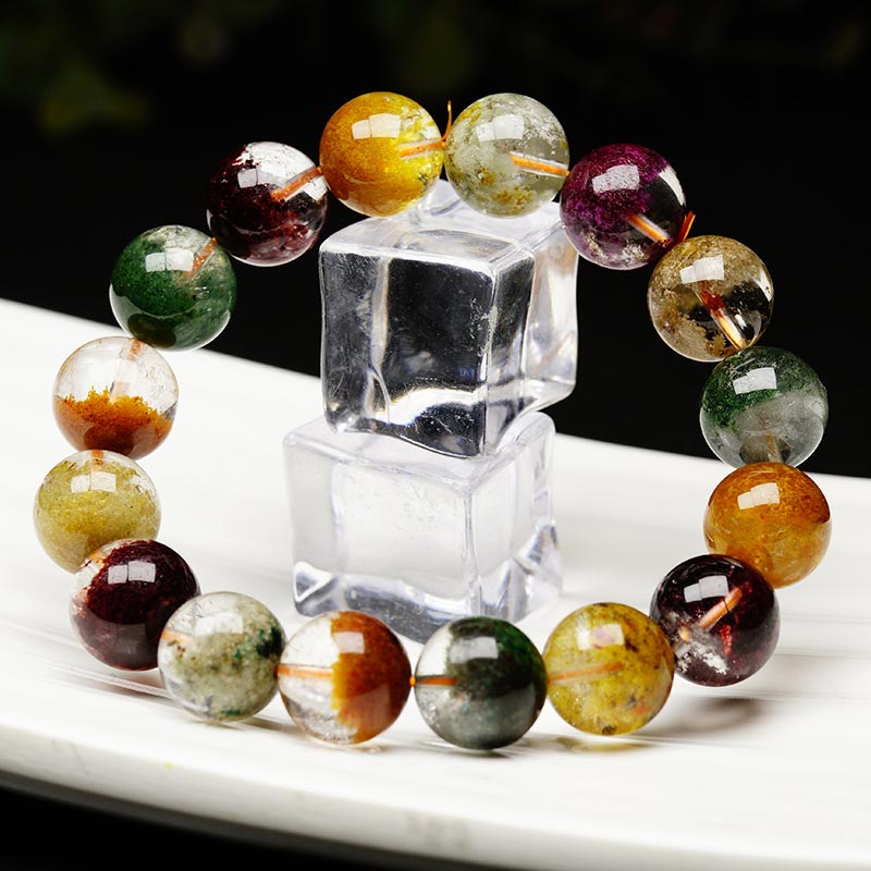 Pulsera de amor de cristal con varias piedras preciosas naturales de Buddha Stones