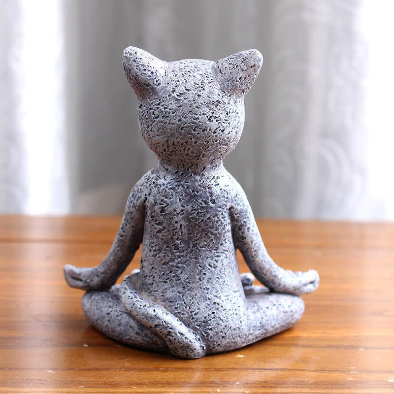 Decoración Zen Meditando Perro Gato Rana