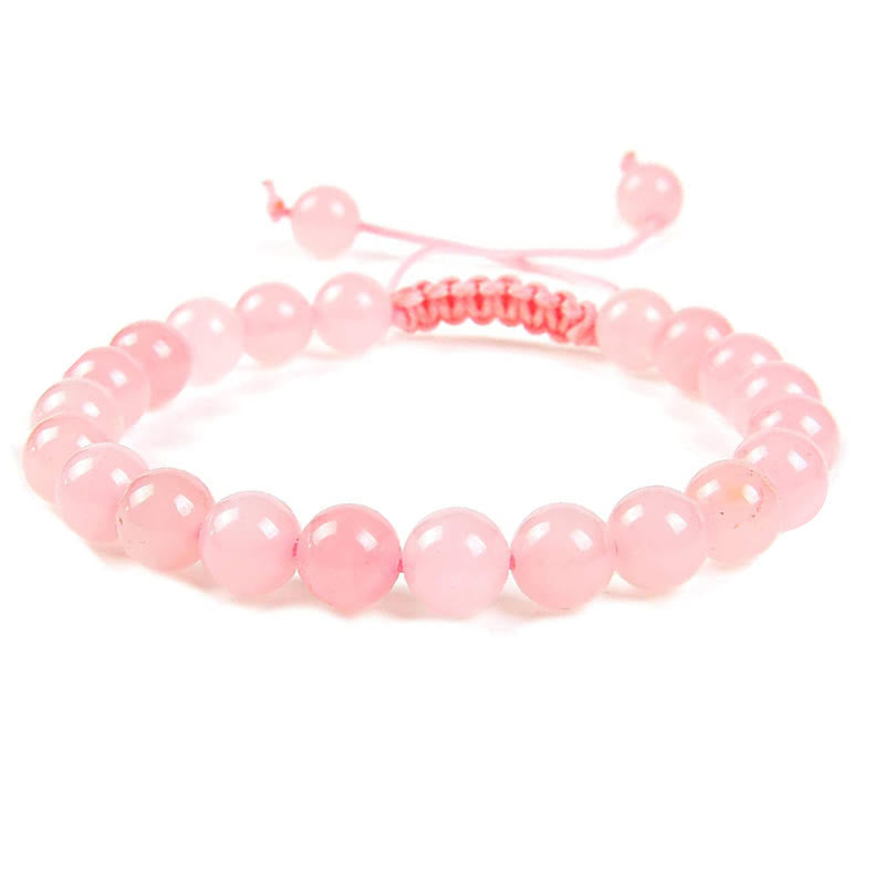 Pulsera de macramé ajustable unisex con cuentas de cristal de piedras preciosas de poder curativo natural de Buddha Stones - Cristal rosa - image 13