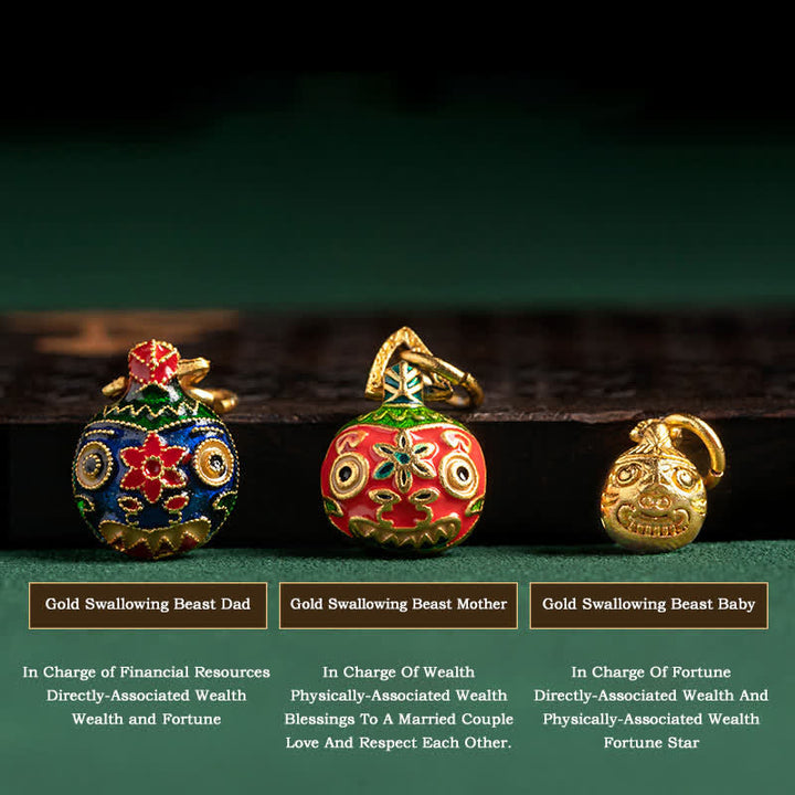 Pulsera de cuerda colorida trenzada con nudo de reencarnación de la familia de la bestia tragadora de oro con Buddha Stones
