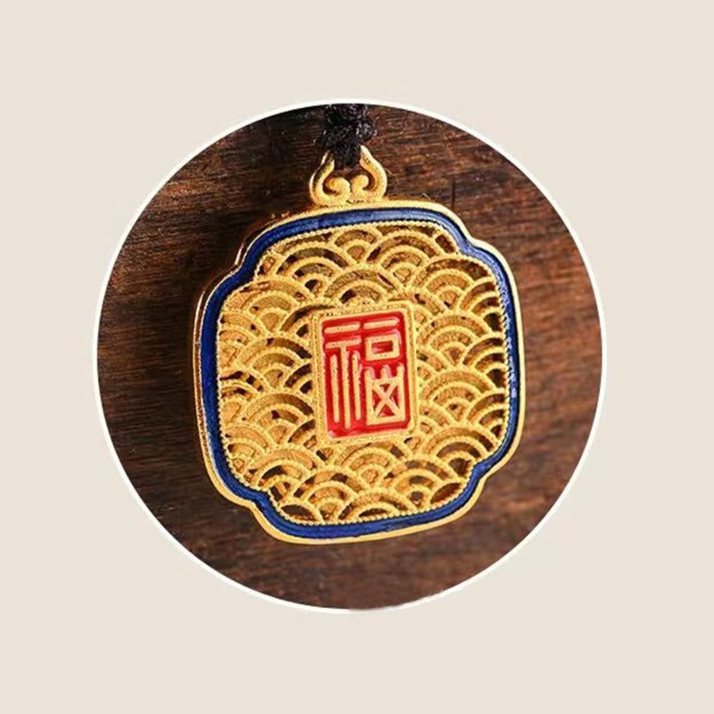 Llavero con dije de Ruyi con bendición del personaje Fu de Buddha Stones