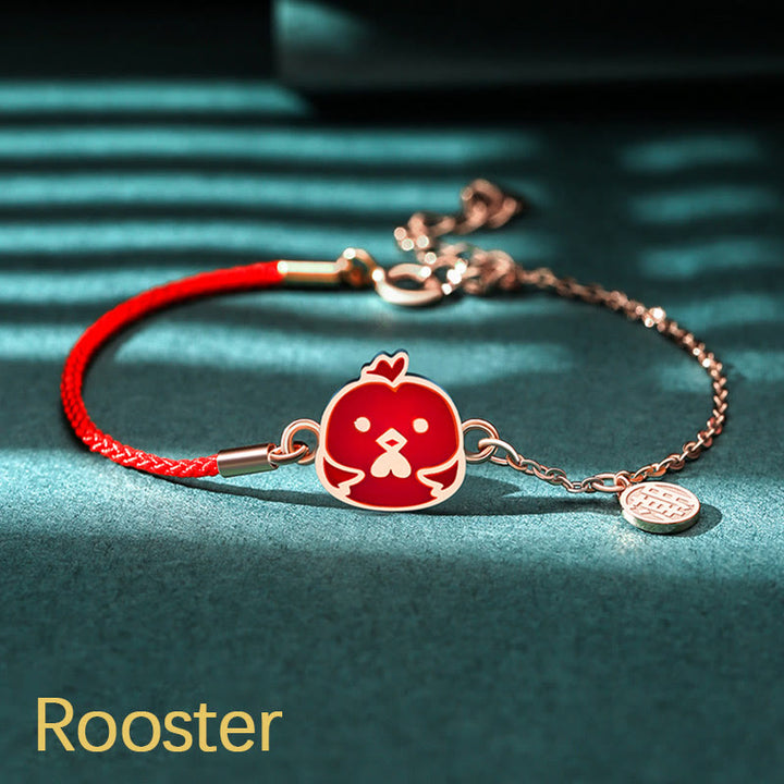 Pulsera de cadena de hilo rojo con Buddha Stones , Plata de Ley 925, que cambia de color, protección de la suerte del zodiaco chino - Gallo (circunferencia de la muñeca 14-15 cm) - image 23