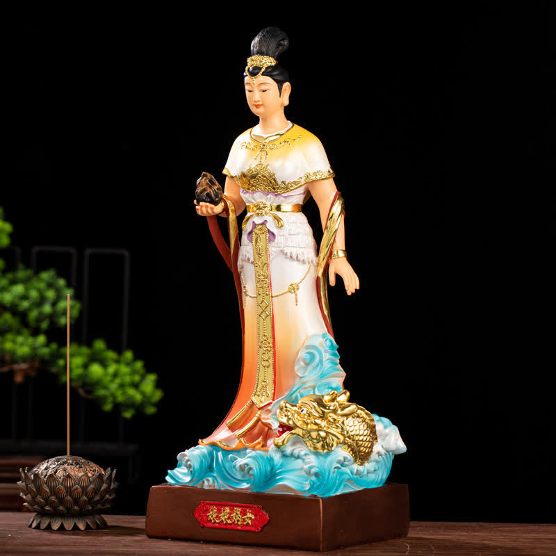 Estatua de resina de protección Bodhisattva Nuwa decoración del hogar