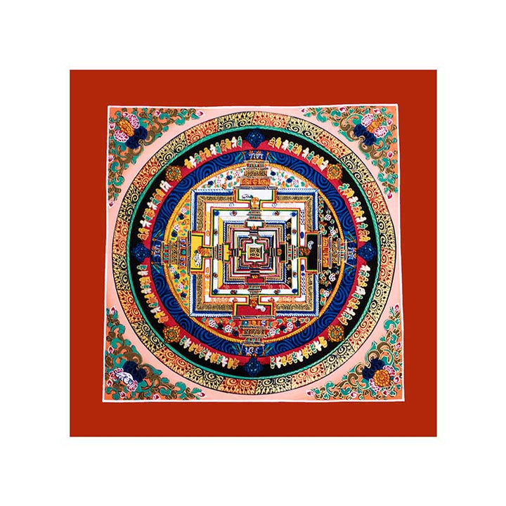 Caja ciega con pintura de Mandala Thangka hecha a mano tibetana, patrón de Color aleatorio