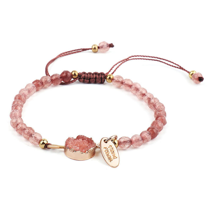 Pulsera curativa de la suerte con dije de cristal natural de Buddha Stones