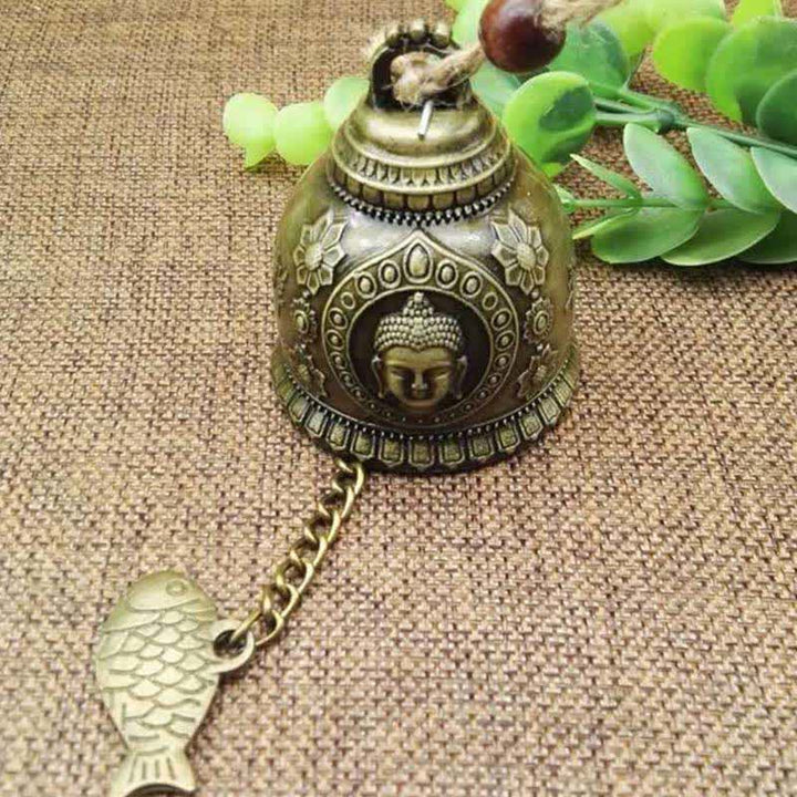 Feng Shui Buda Koi pez dragón elefante carillón de viento campana suerte decoración colgante de pared