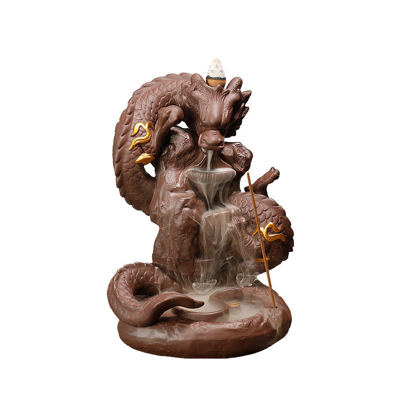 Quemador de incienso con protección de dragón tibetano, Buddha Stones , decoración