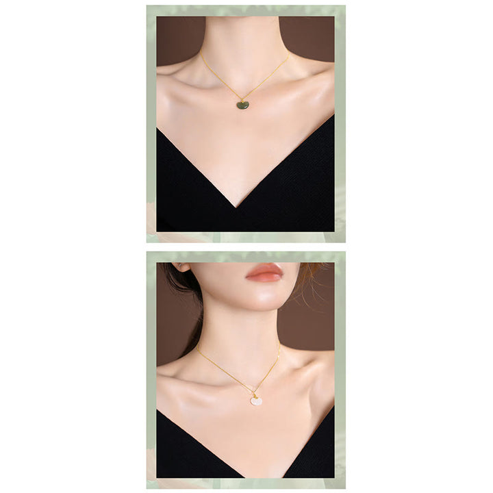 Collar con colgante de mariposa de Buda sonriente de la suerte, Jade cian Natural de Plata de Ley 925 - image 8