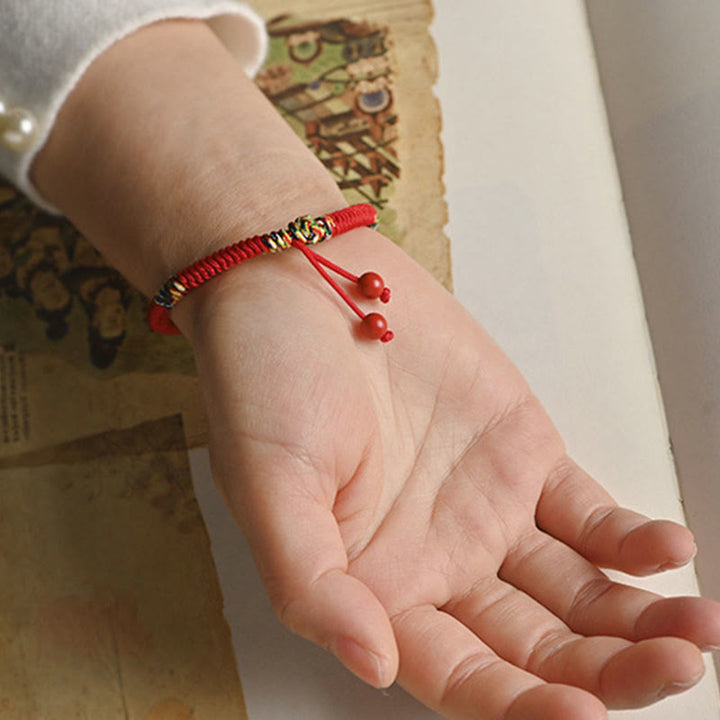Pulsera de la suerte con protección de cuerda y nudo King Kong de cinco colores