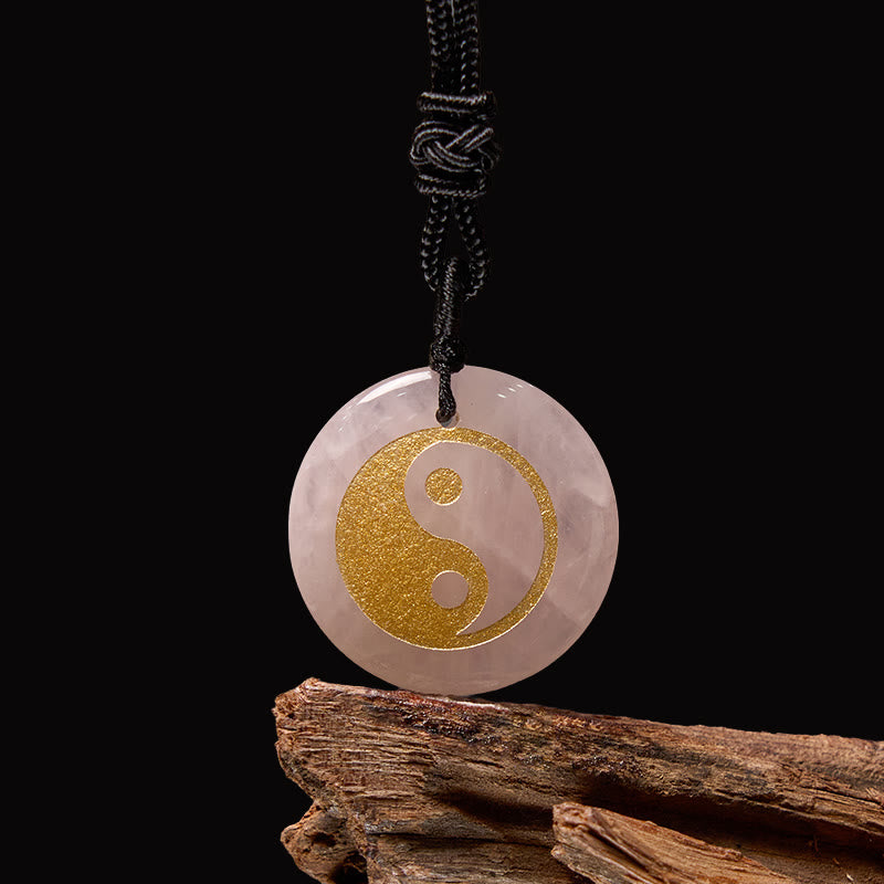 Buddha Stones, varios cristales, amatista, ojo de tigre, Aventurina verde, Yin Yang, collar espiritual, colgante