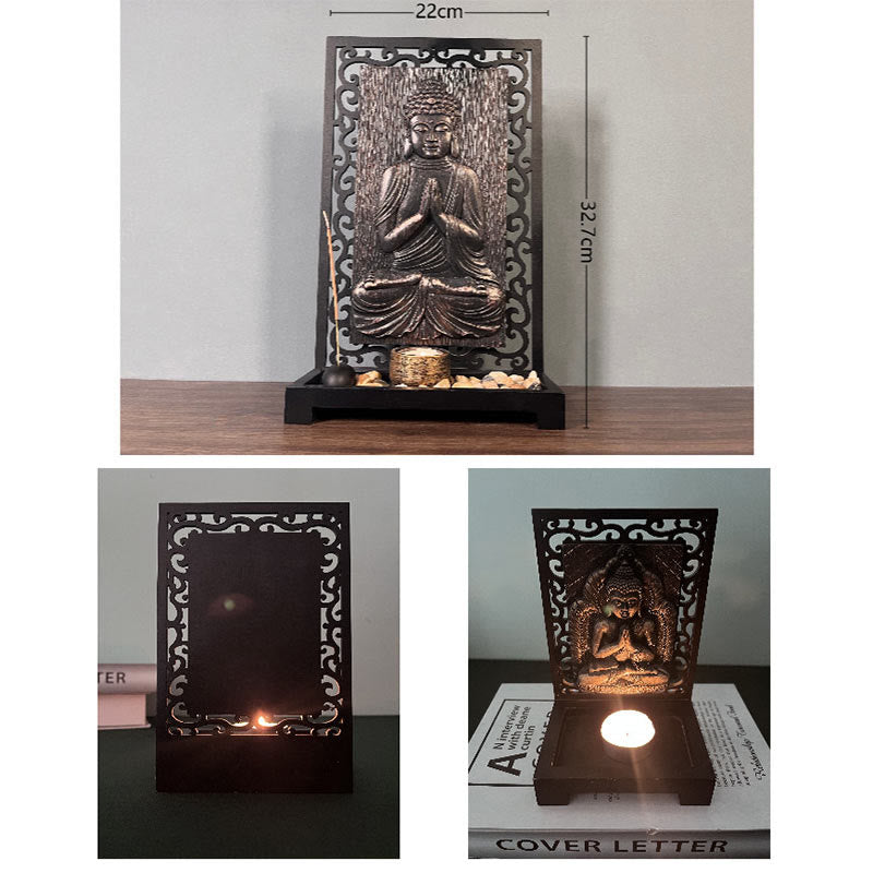 Buddha Stones, decoración del altar de oración de resina para el hogar, compasión, serenidad