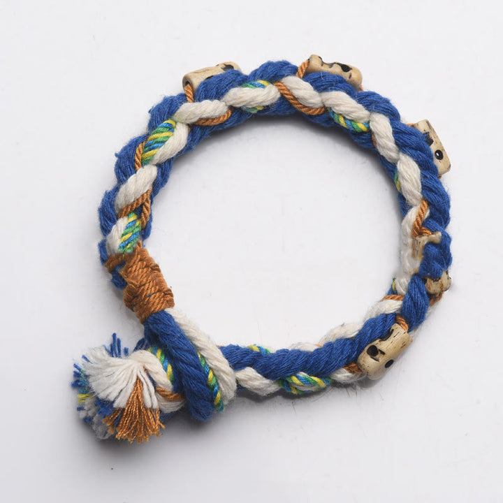 Pulsera de la suerte hecha a mano con cuentas de la diosa de la riqueza Zakiram tibetana con Buddha Stones