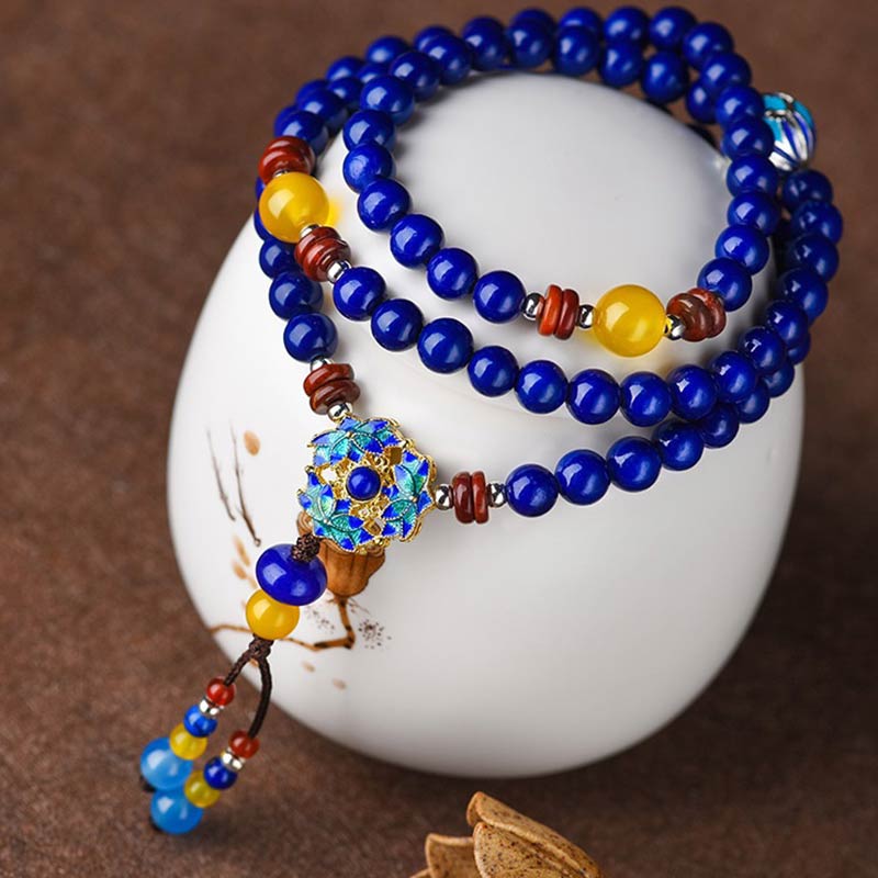 Pulsera Positiva de Ágata Amarilla Lazurita