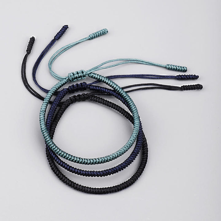 Pulsera de fuerza de amuleto hecho a mano con nudo King Kong tibetano de Buddha Stones 3 uds