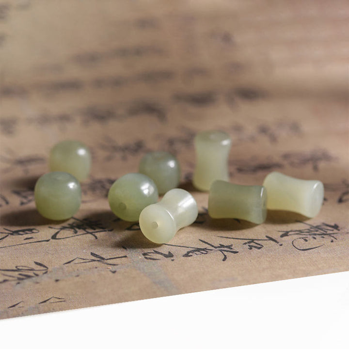 Buddha Stones Natural Abelia Biflora madera Hetian Jade cuentas de bambú para protegerse de los espíritus malignos