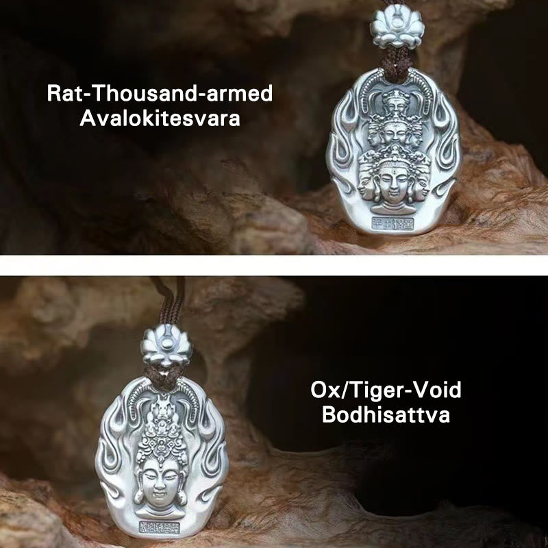 Buddha Stones del zodiaco chino, Buda natal Om Mani Padme Hum, colgante de collar de compasión de loto - image 21