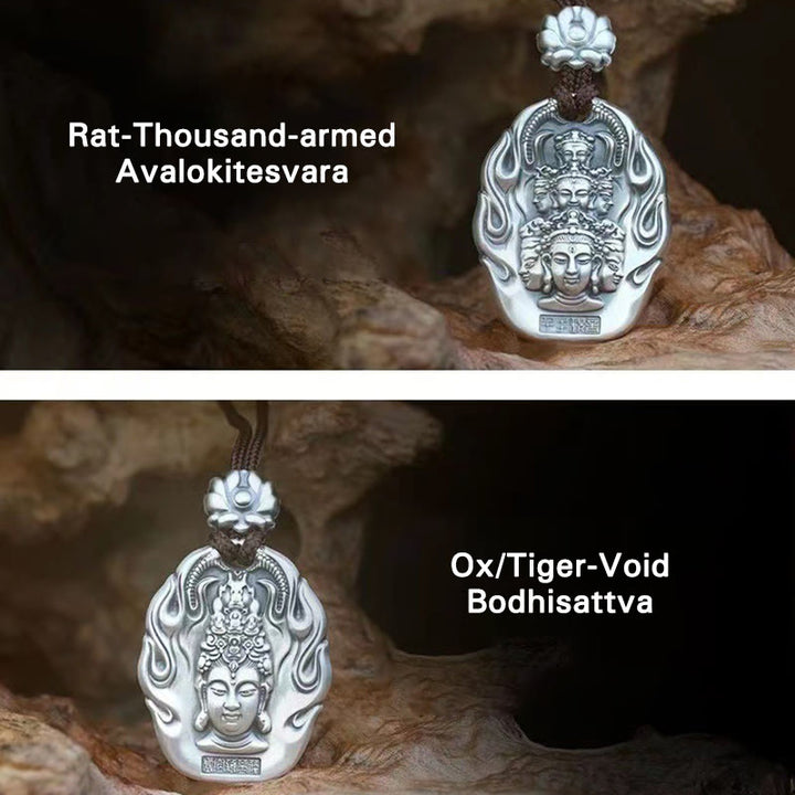 Buddha Stones del zodiaco chino, Buda natal Om Mani Padme Hum, colgante de collar de compasión de loto - image 21